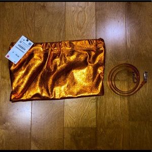 NWT Metallic clutch bag